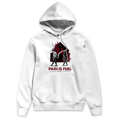 White-Team-Red-1s-NastyJamz-Hoodie-Match-Pain-Is-Fuel