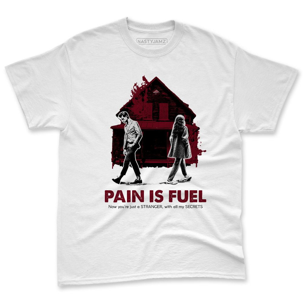 White-Team-Red-1s-NastyJamz-Premium-T-Shirt-Match-Pain-Is-Fuel