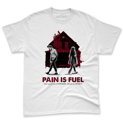White-Team-Red-1s-NastyJamz-Premium-T-Shirt-Match-Pain-Is-Fuel