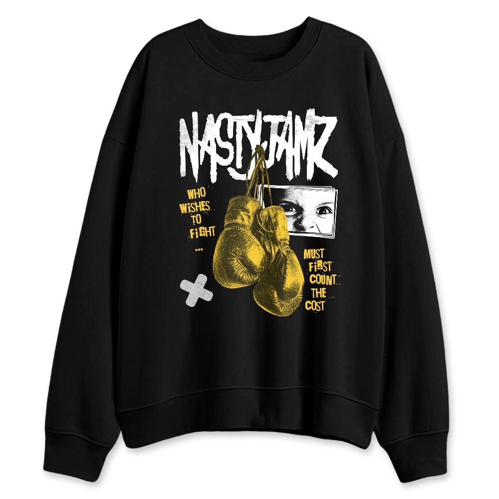 Yellow-Ochre-6s-NastyJamz-Sweatshirt-Match-Fight-Count-Cost