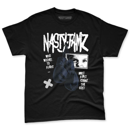 White-Navy-6s-NastyJamz-Premium-T-Shirt-Match-Fight-Count-Cost