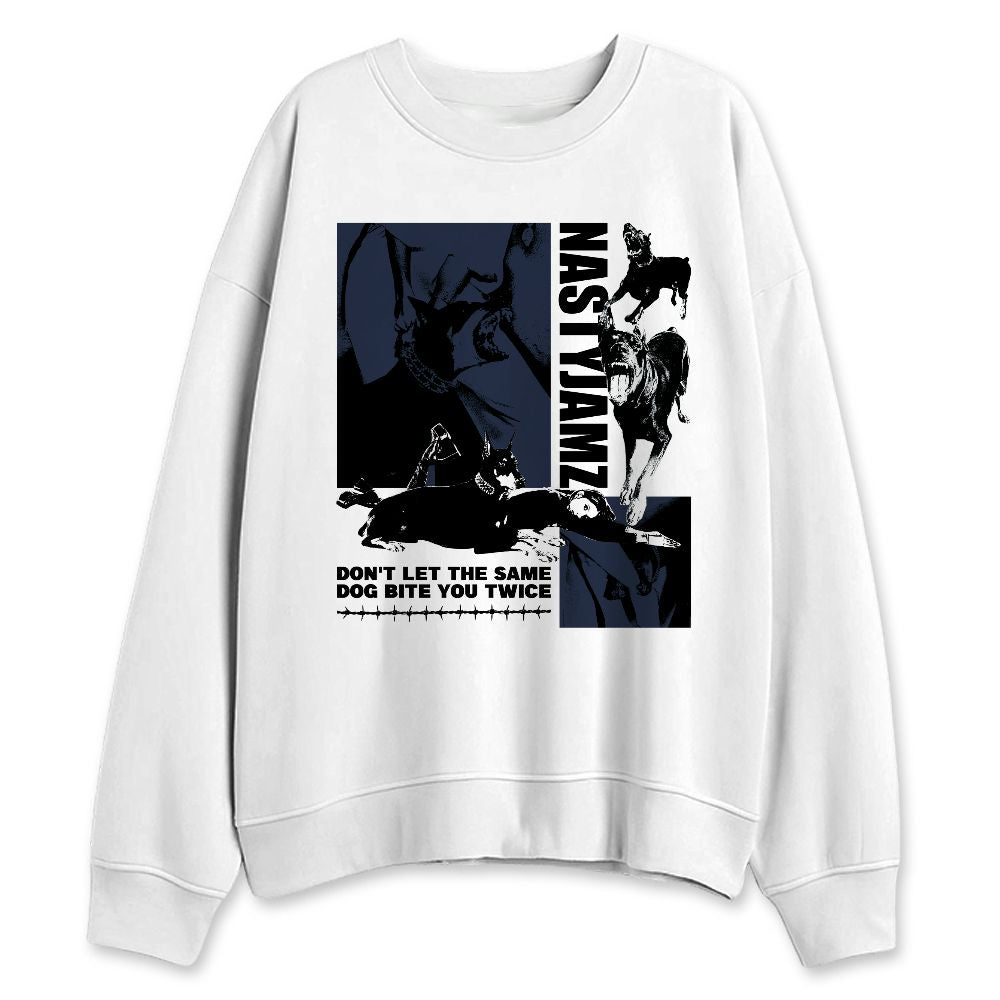 White-Navy-6s-NastyJamz-Sweatshirt-Match-Dont-Let-Dog-Bite