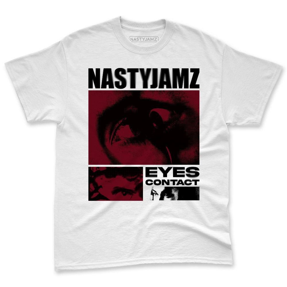 White-Team-Red-1s-NastyJamz-Premium-T-Shirt-Match-Eyes-Contact
