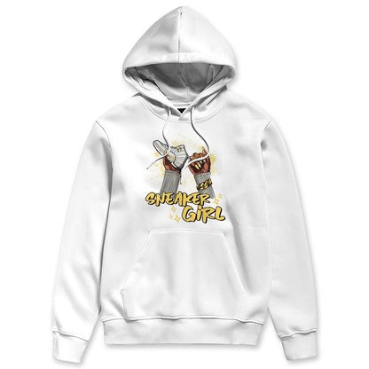 PT Metallic Gold White 12s NastyJamz Hoodie Match Sneaker Girl Nail