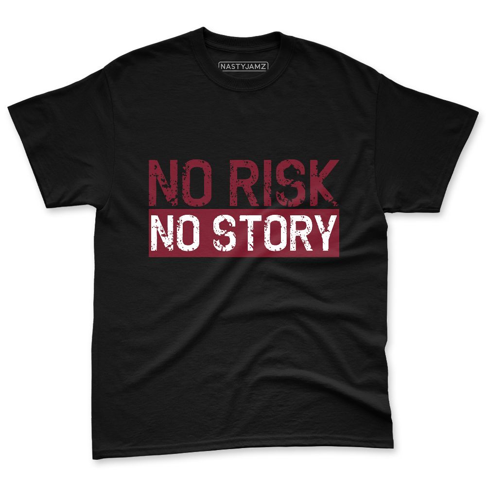 White-Team-Red-1s-NastyJamz-Premium-T-Shirt-Match-No-Risk-No-Story