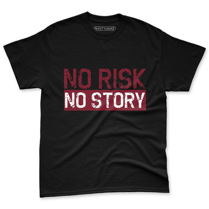 White-Team-Red-1s-NastyJamz-Premium-T-Shirt-Match-No-Risk-No-Story