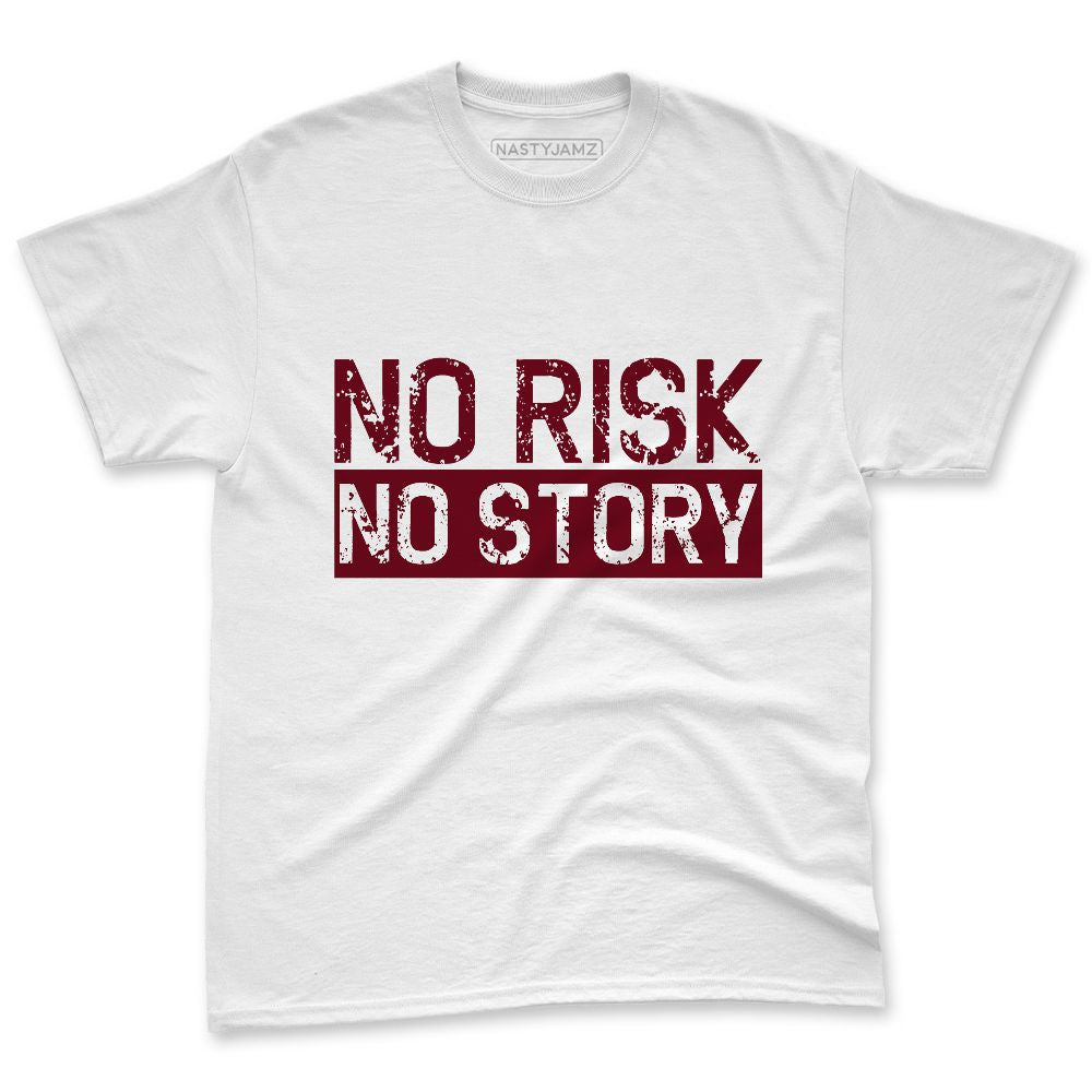 White-Team-Red-1s-NastyJamz-Premium-T-Shirt-Match-No-Risk-No-Story