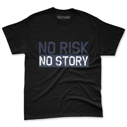 White-Navy-6s-NastyJamz-Premium-T-Shirt-Match-No-Risk-No-Story