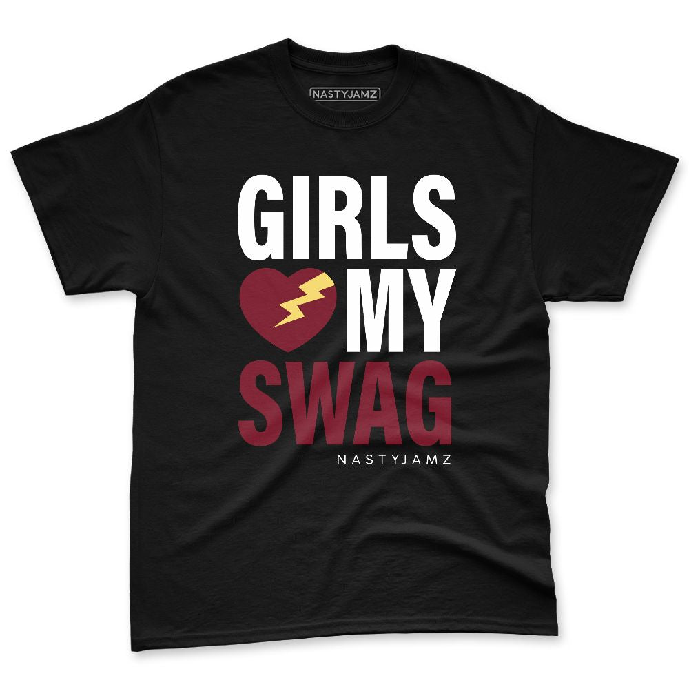 White-Team-Red-1s-NastyJamz-Premium-T-Shirt-Match-Girls-Love-My-Swag