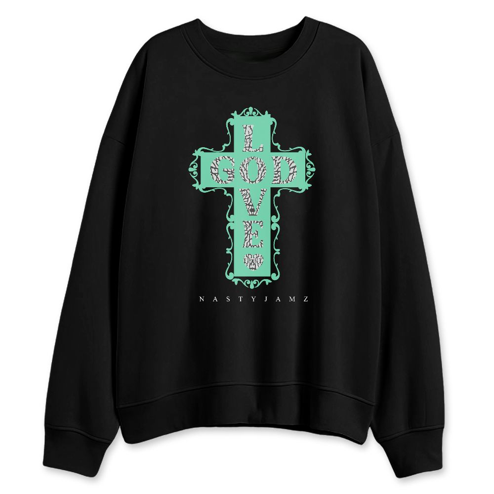 Green-Glow-3s-NastyJamz-Sweatshirt-Match-God-Love