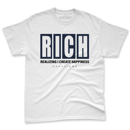 White-Navy-6s-NastyJamz-Premium-T-Shirt-Match-RICH-Realizing