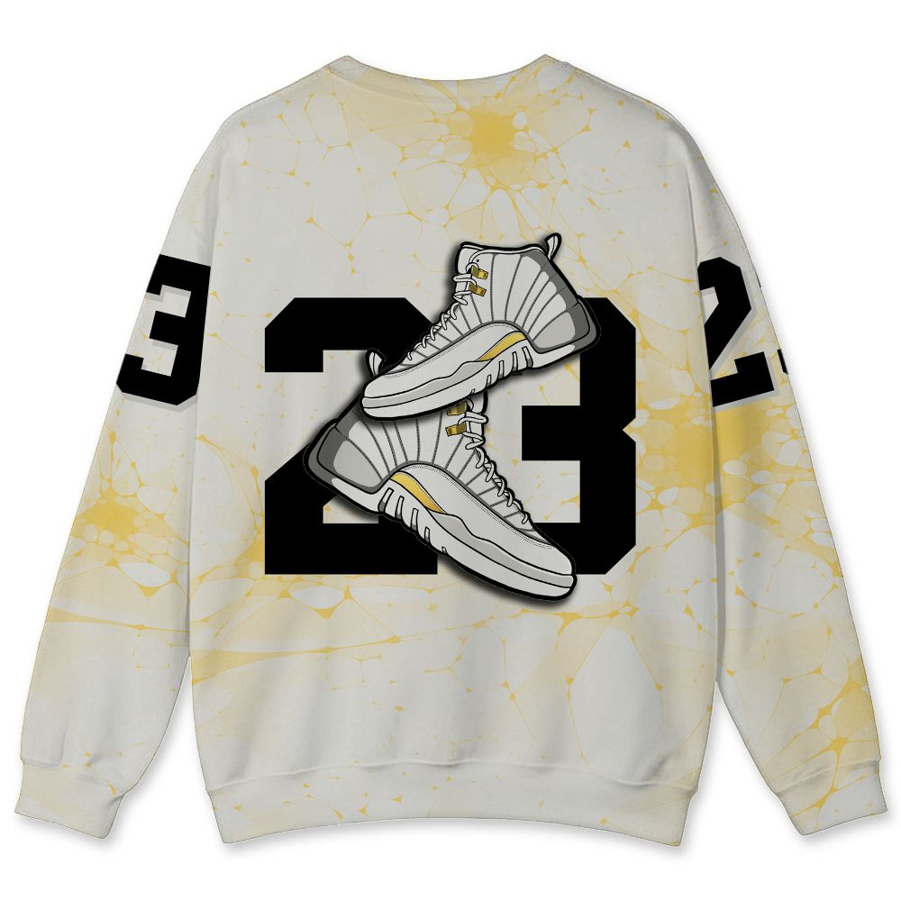 PT-Metallic-Gold-White-12s-NastyJamz-Sweatshirt-Match-23-Sneaker-All-Over-Print