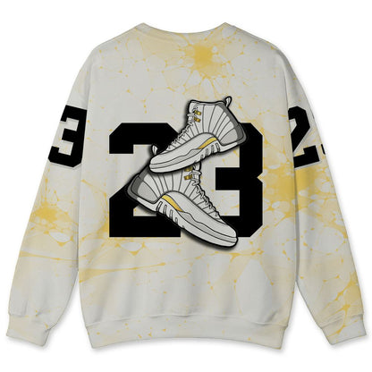 PT-Metallic-Gold-White-12s-NastyJamz-Sweatshirt-Match-23-Sneaker-All-Over-Print