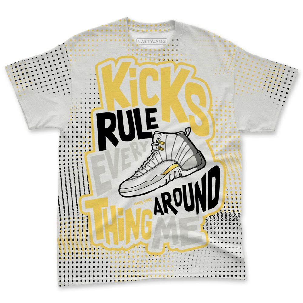 PT-Metallic-Gold-White-12s-NastyJamz-T-Shirt-Match-Sicks-Rule-All-Over-Print