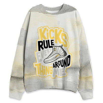 PT-Metallic-Gold-White-12s-NastyJamz-Sweatshirt-Match-Kicks-Rule-All-Over-Print