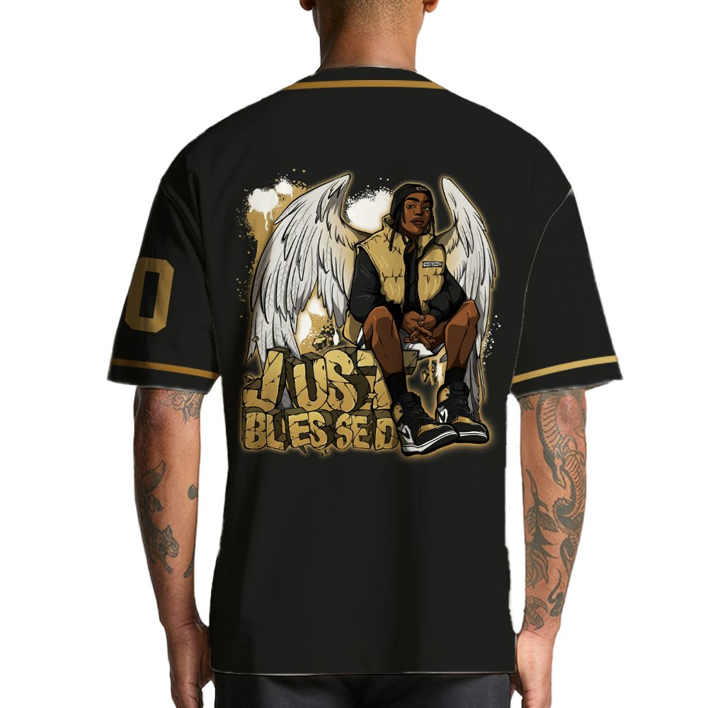 High-Golf-Gold-Toe-1s-NastyJamz-Jersey-Custom-Match-Just-Blessed