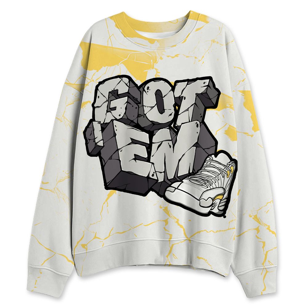 PT-Metallic-Gold-White-12s-NastyJamz-Sweatshirt-Match-Got-Em-All-Over-Print
