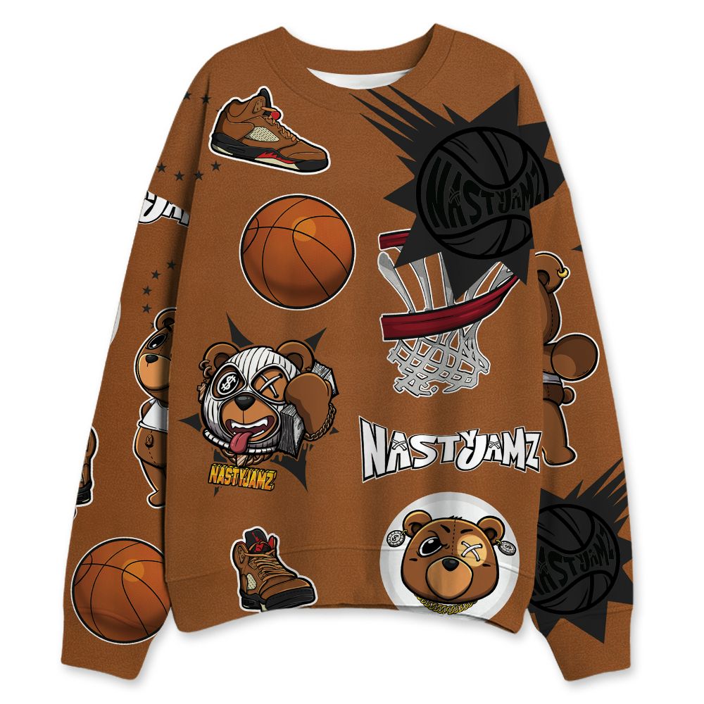 Archaeo-Brown-5s-NastyJamz-Sweatshirt-Match-BER-Icon-Wallpapers-All-Over-Print