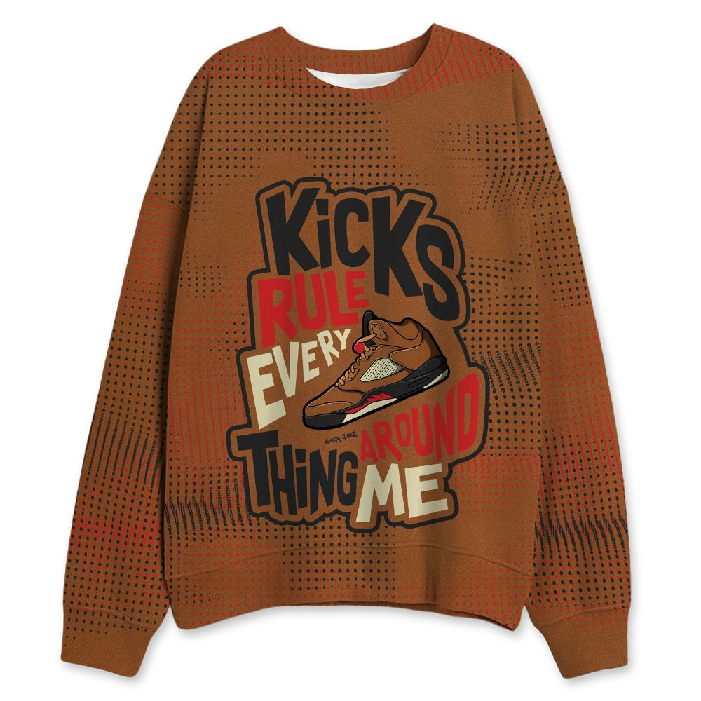 Archaeo-Brown-5s-NastyJamz-Sweatshirt-Match-Kicks-Rule-All-Over-Print