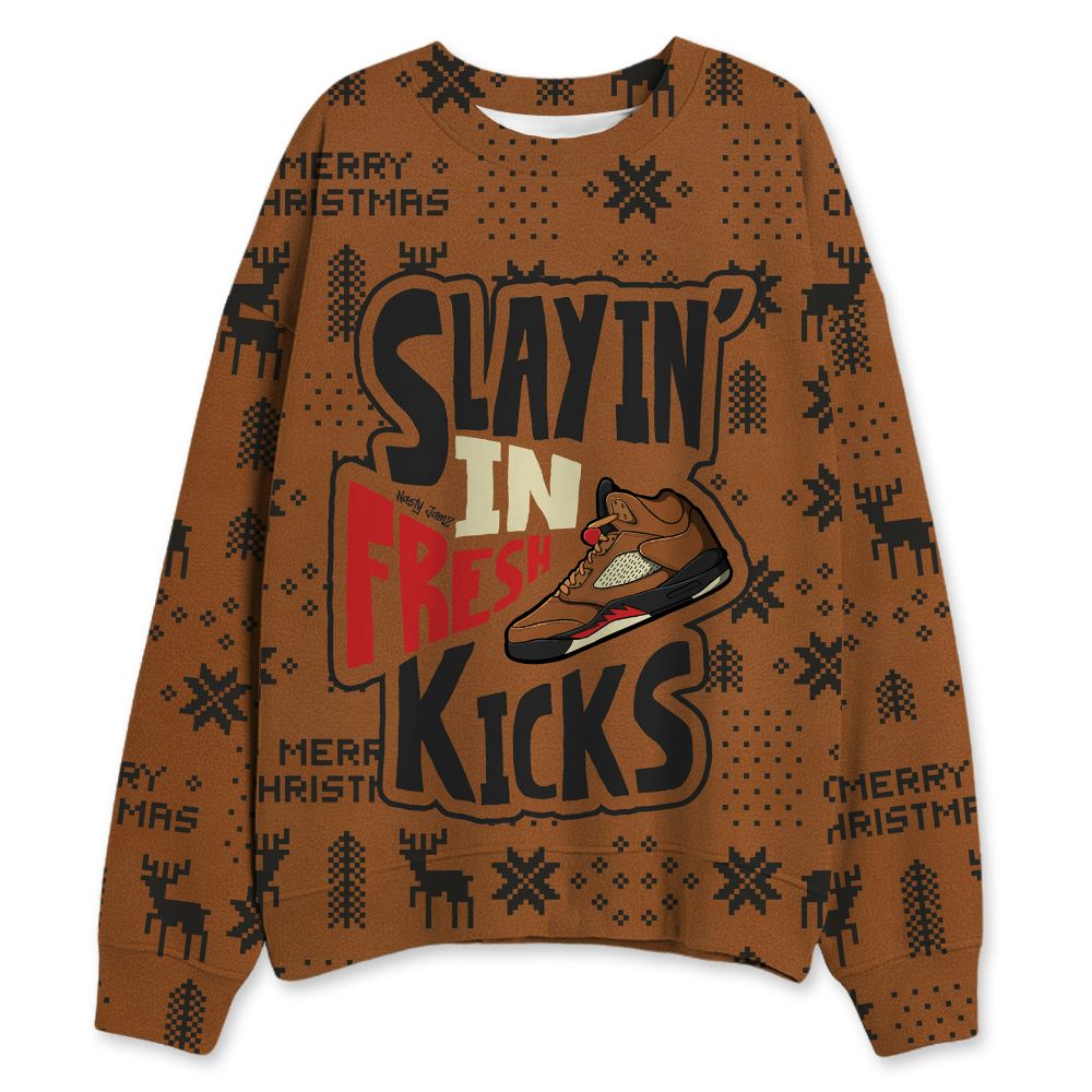 Archaeo-Brown-5s-NastyJamz-Sweatshirt-Match-Slayin-Kicks-All-Over-Print