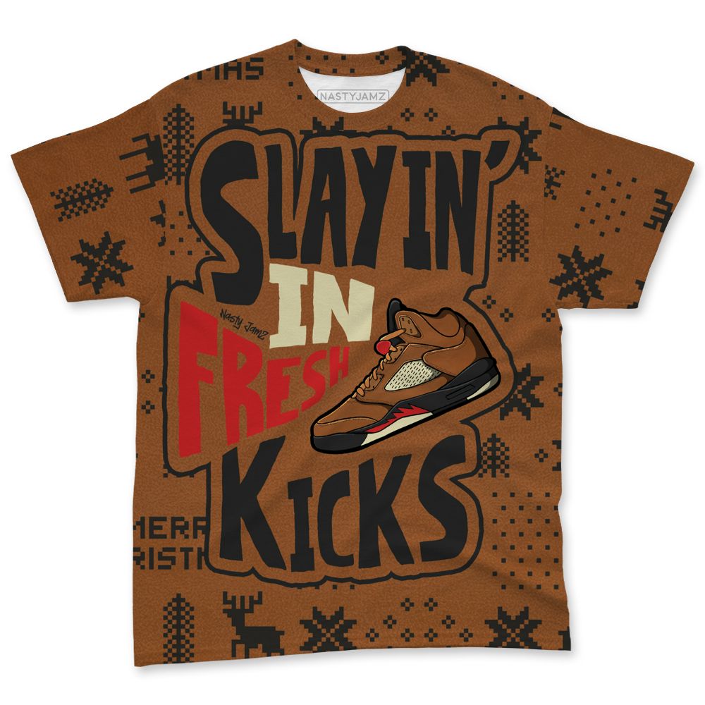 Archaeo-Brown-5s-NastyJamz-T-Shirt-Match-Slayin-Kicks-All-Over-Print