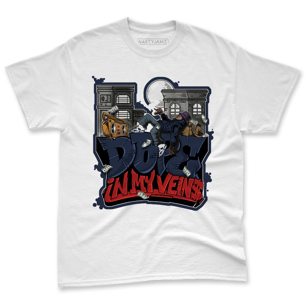 White-Navy-6s-NastyJamz-Premium-T-Shirt-Match-Dope-In-Veins