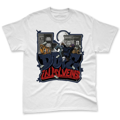 White-Navy-6s-NastyJamz-Premium-T-Shirt-Match-Dope-In-Veins