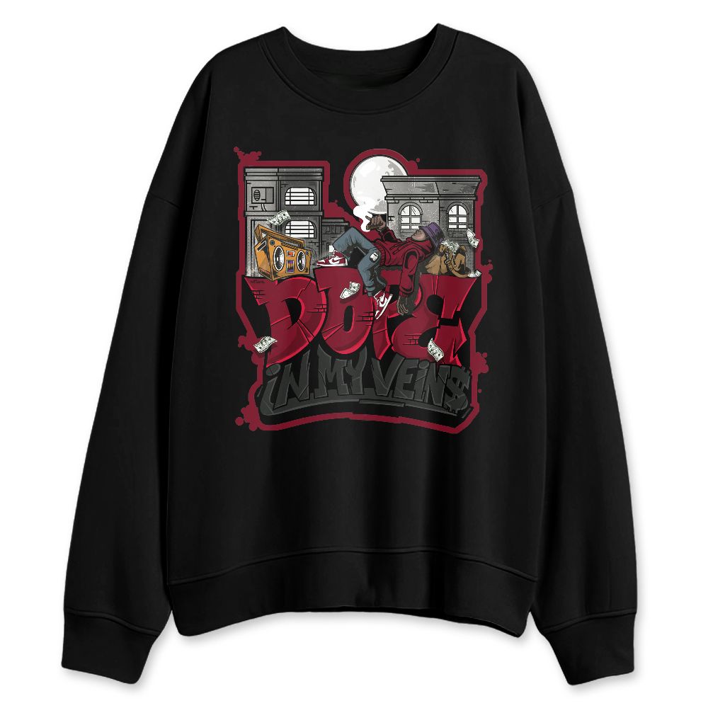 White-Team-Red-1s-NastyJamz-Sweatshirt-Match-Dope-In-Veins