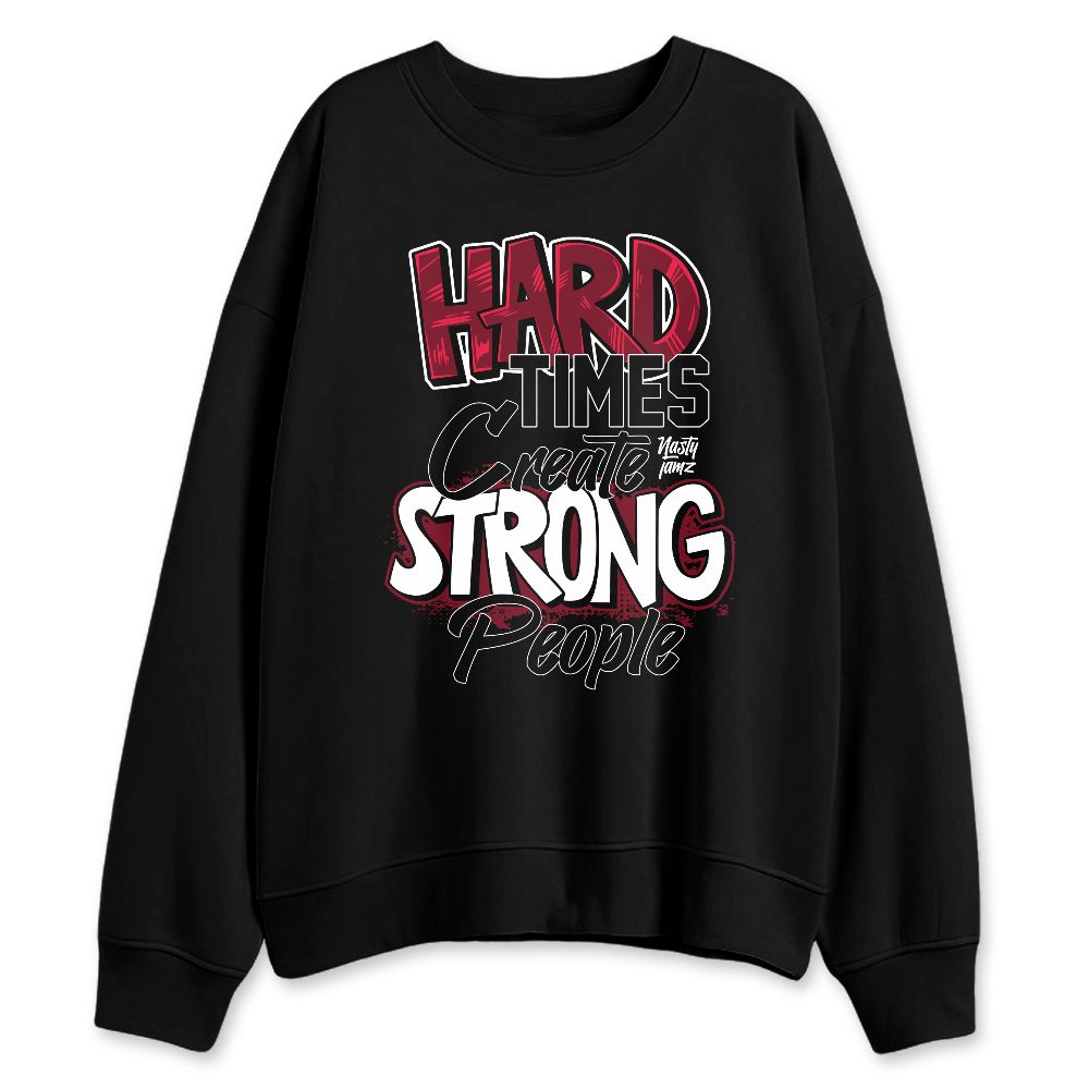 White-Team-Red-1s-NastyJamz-Sweatshirt-Match-Hard-Times