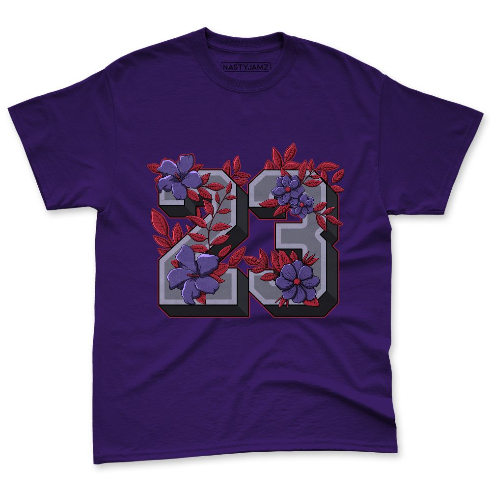 Dunk-Low-Plum-Purple-Red-NastyJamz-Premium-T-Shirt-Match-23-Floral