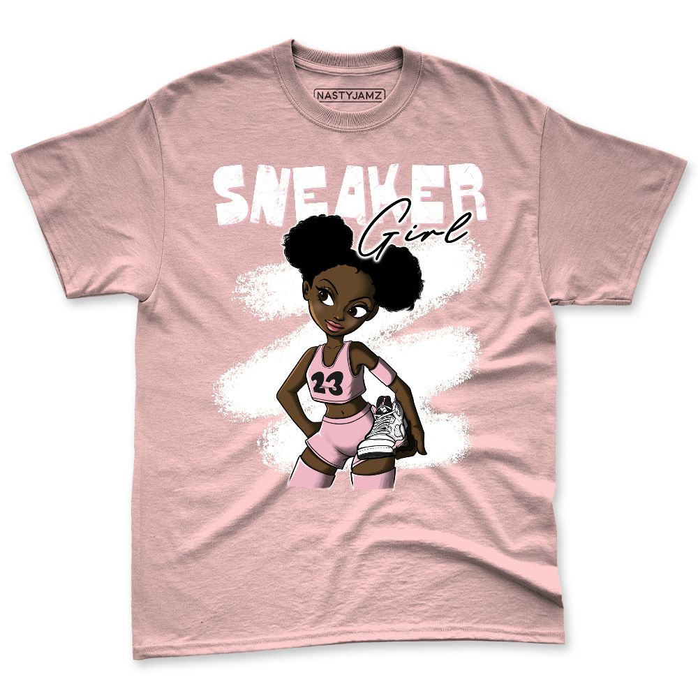 Medium-Soft-Pink-5s-NastyJamz-Premium-T-Shirt-Match-Black-Sneaker-Girl