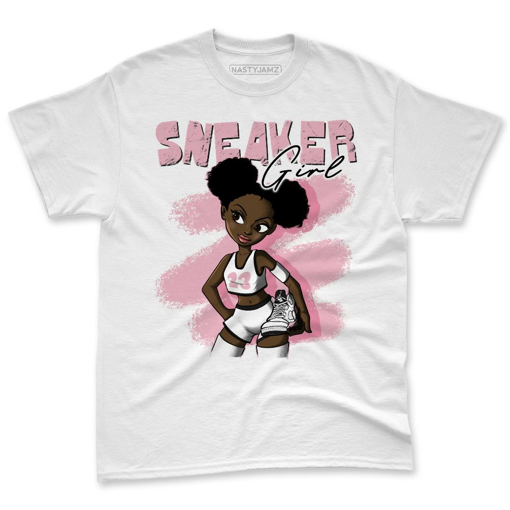 Medium-Soft-Pink-5s-NastyJamz-Premium-T-Shirt-Match-Black-Sneaker-Girl