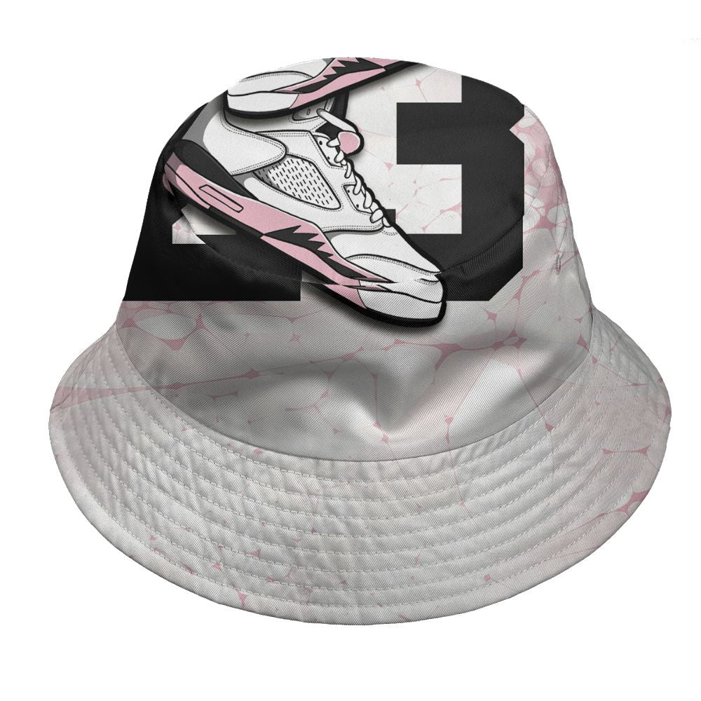Medium-Soft-Pink-5s-NastyJamz-Bucket-Hat-Match-23-Sneaker-3D-All-Over-Print