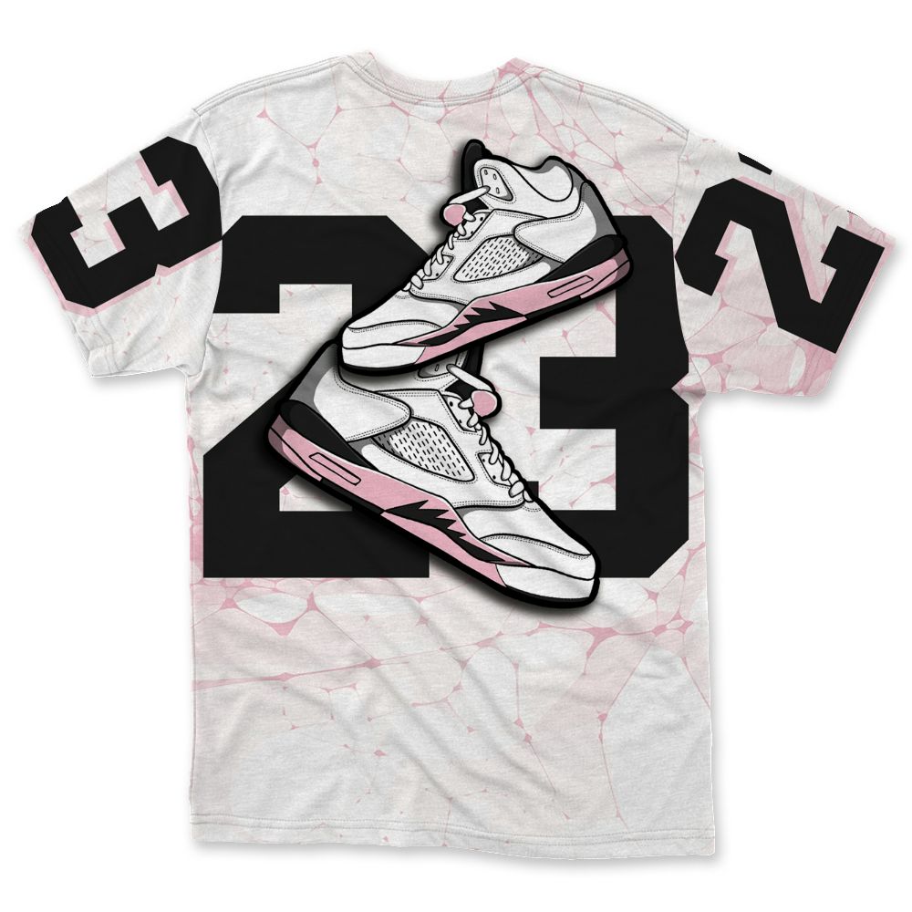 Medium-Soft-Pink-5s-NastyJamz-T-Shirt-Match-23-Sneaker-All-Over-Print