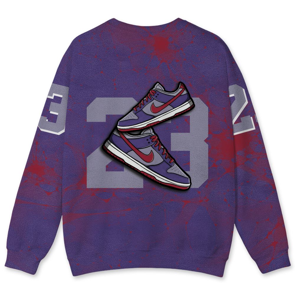 Dunk-Low-Plum-Purple-Red-NastyJamz-Sweatshirt-Match-23-Sneaker-All-Over-Print