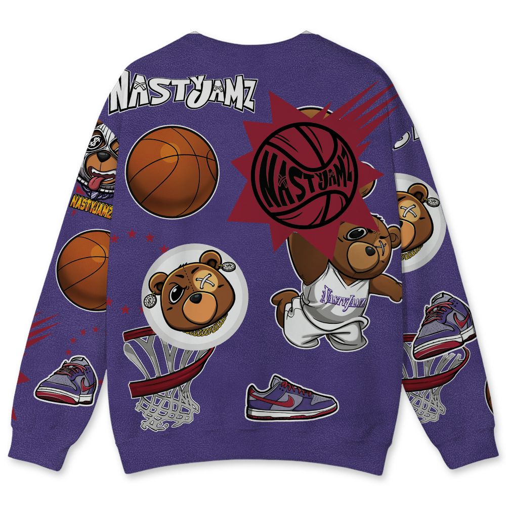 Dunk-Low-Plum-Purple-Red-NastyJamz-Sweatshirt-Match-BER-Icon-Wallpapers-All-Over-Print