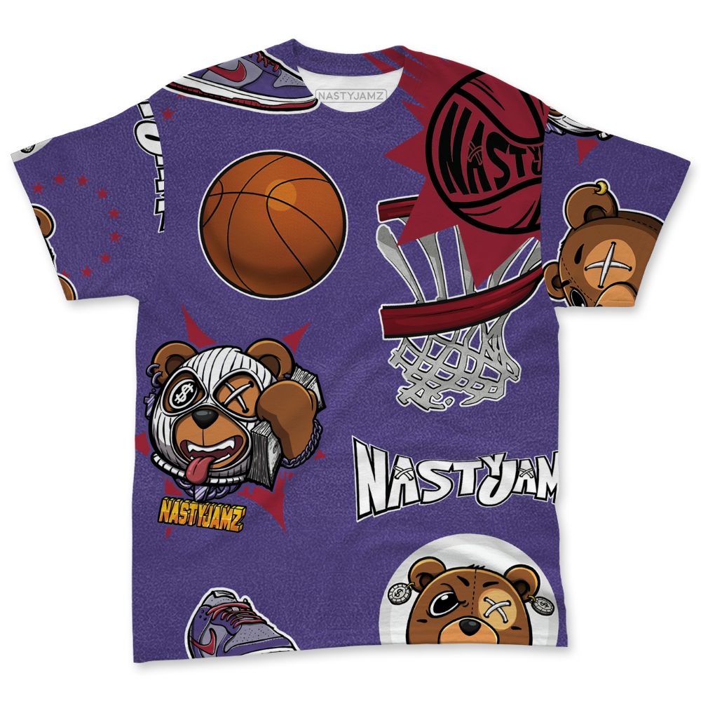 Dunk-Low-Plum-Purple-Red-NastyJamz-T-Shirt-Match-BER-Icon-Wallpapers-All-Over-Print