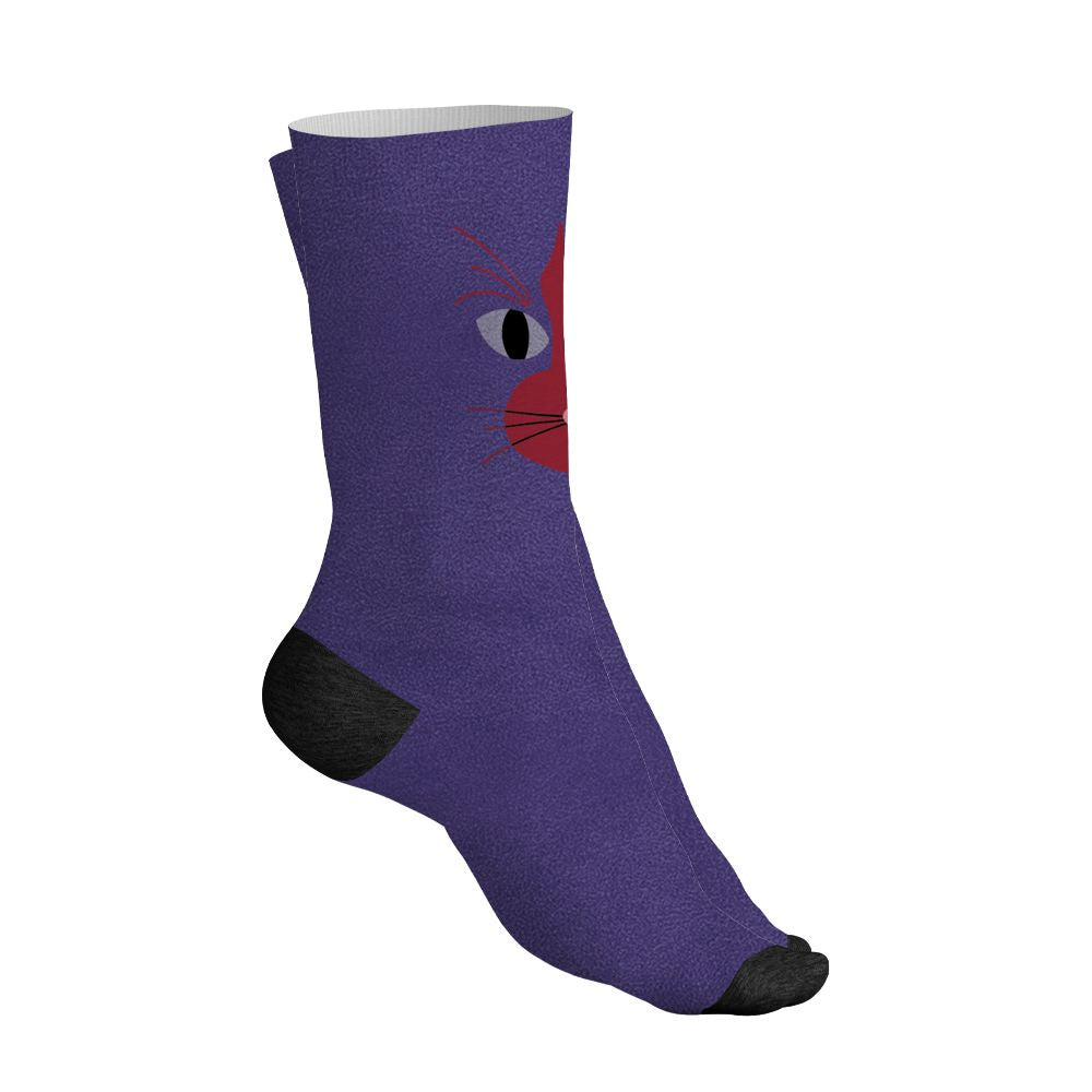 Dunk-Low-Plum-Purple-Red-NastyJamz-Socks-Match-Meow-All-Over-Print