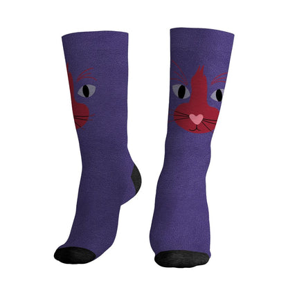 Dunk-Low-Plum-Purple-Red-NastyJamz-Socks-Match-Meow-All-Over-Print