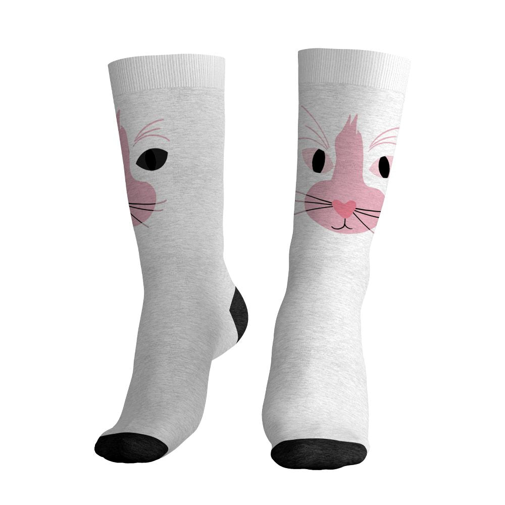 Medium-Soft-Pink-5s-NastyJamz-Socks-Match-Meow-All-Over-Print