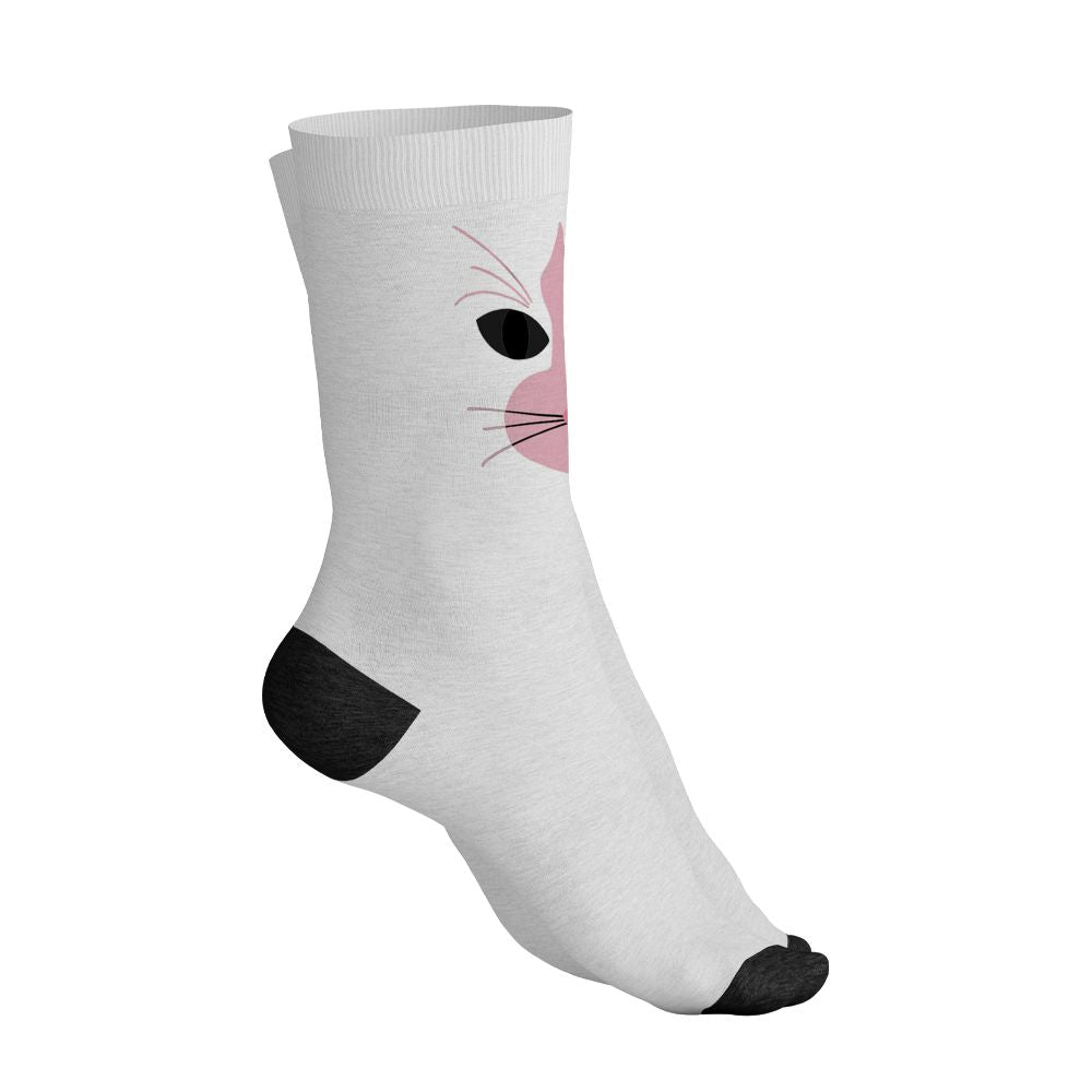 Medium-Soft-Pink-5s-NastyJamz-Socks-Match-Meow-All-Over-Print