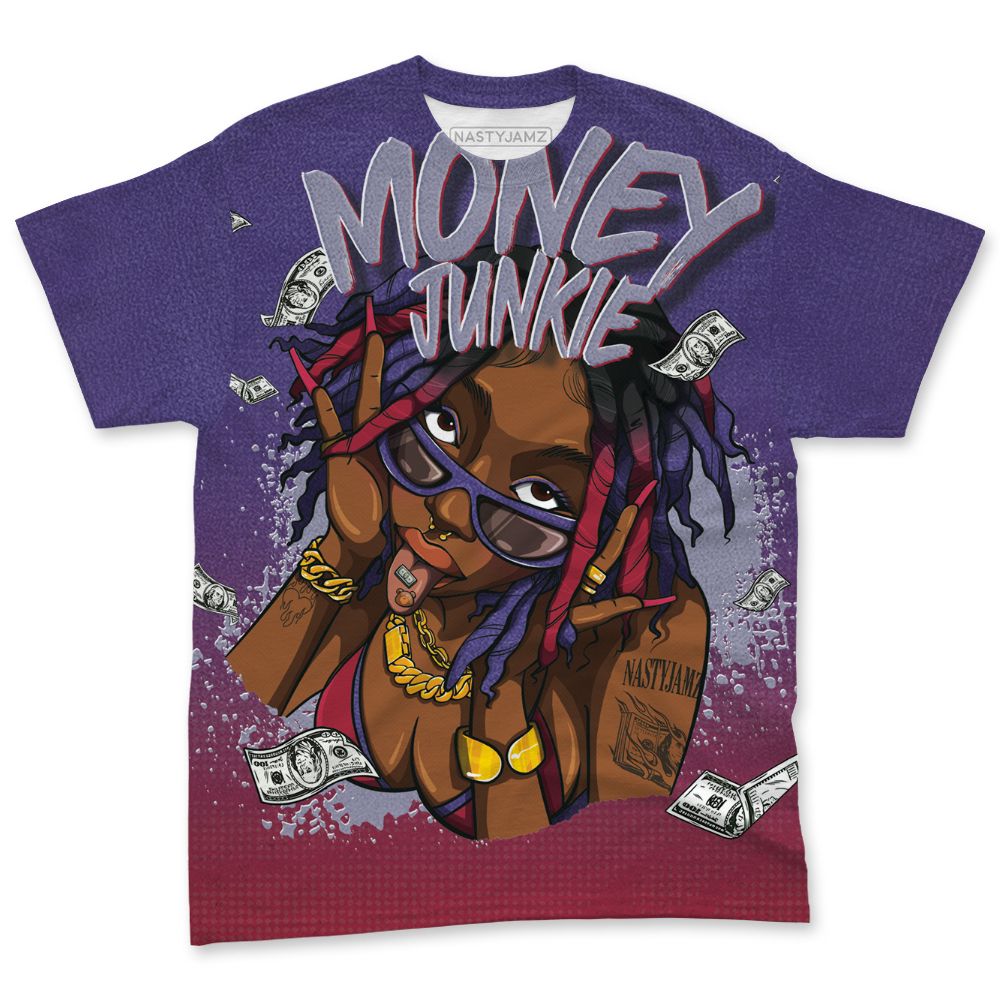 Dunk-Low-Plum-Purple-Red-NastyJamz-T-Shirt-Match-Money-Junkie-All-Over-Print