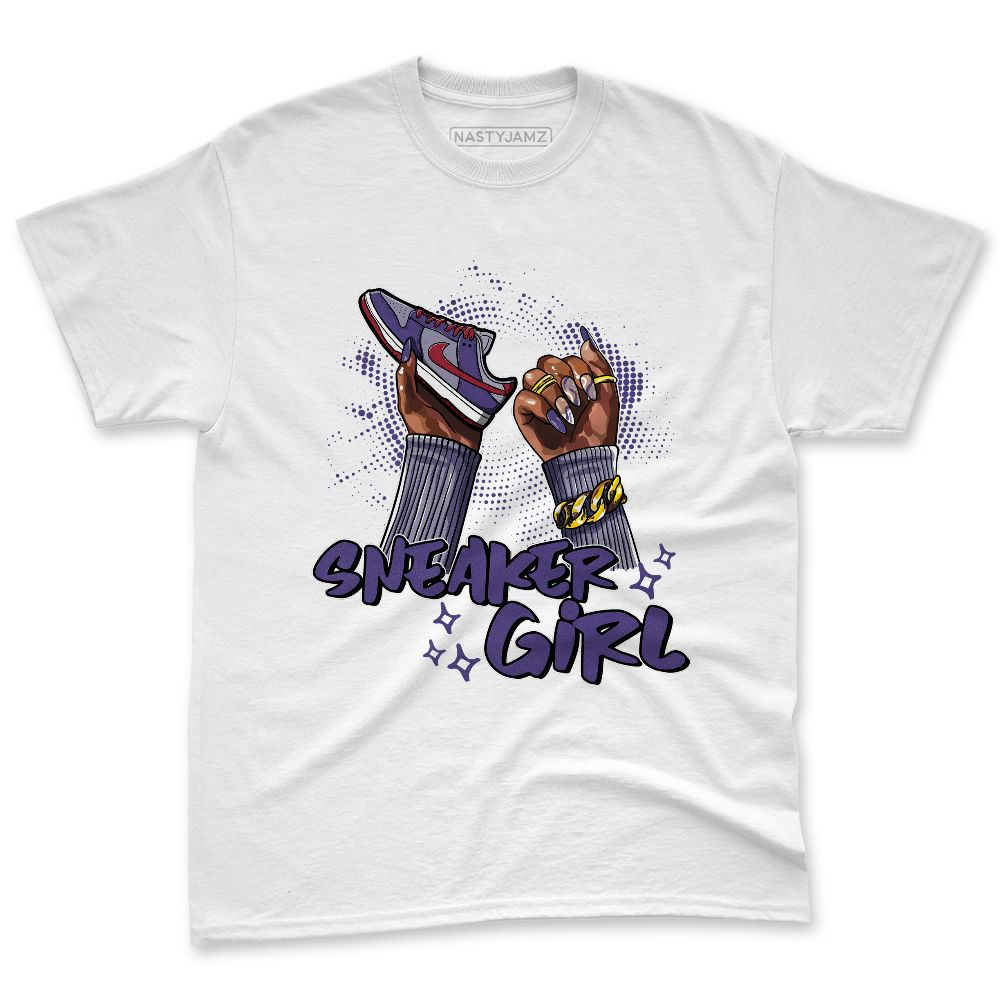 Dunk-Low-Plum-Purple-Red-NastyJamz-Premium-T-Shirt-Match-Sneaker-Girl-Nail