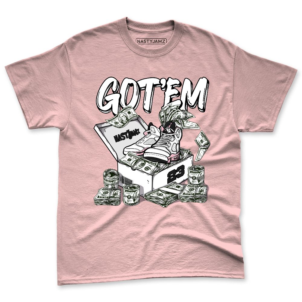 Medium-Soft-Pink-5s-NastyJamz-Premium-T-Shirt-Match-Dollar-Sneaker-Box