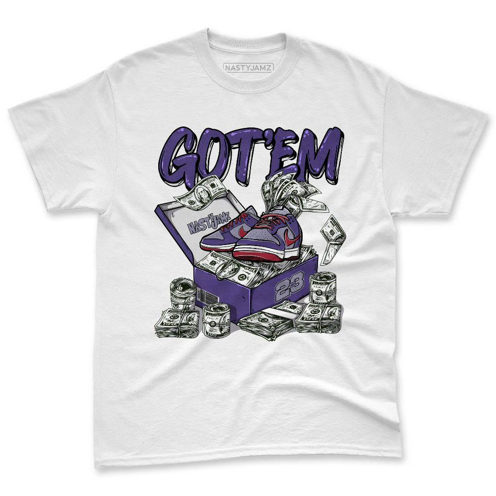 Dunk-Low-Plum-Purple-Red-NastyJamz-Premium-T-Shirt-Match-Dollar-Sneaker-Box