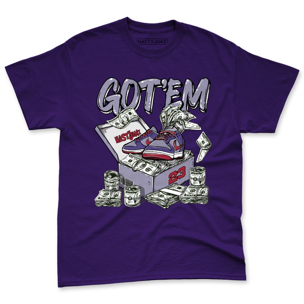 Dunk-Low-Plum-Purple-Red-NastyJamz-Premium-T-Shirt-Match-Dollar-Sneaker-Box