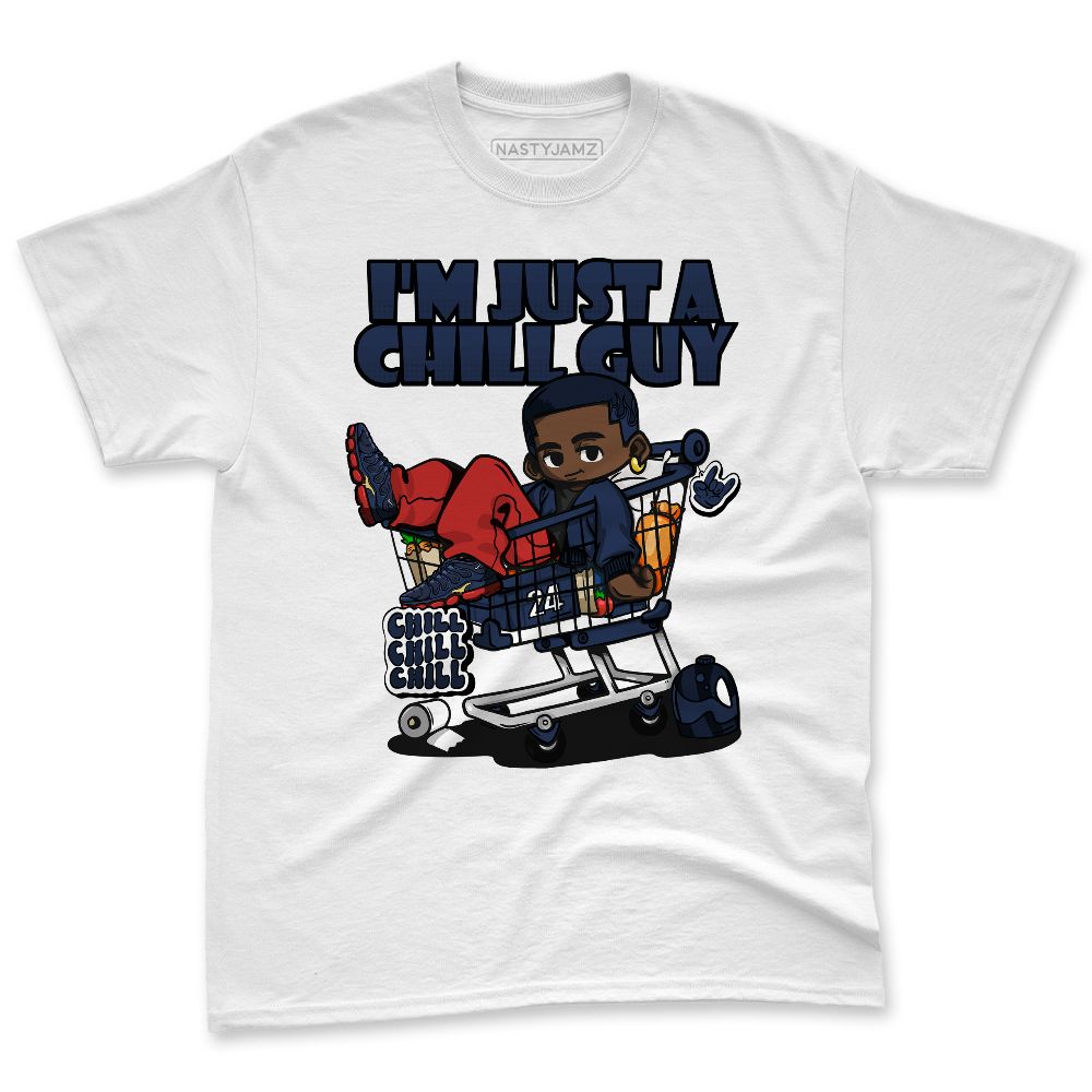 VaporMax-Gold-Navy-Midnight-NastyJamz-Premium-T-Shirt-Match-Chill-Guy-Sneaker