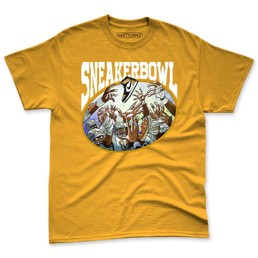 High-Golf-Gold-Toe-1s-NastyJamz-Premium-T-Shirt-Match-SneakerBowl