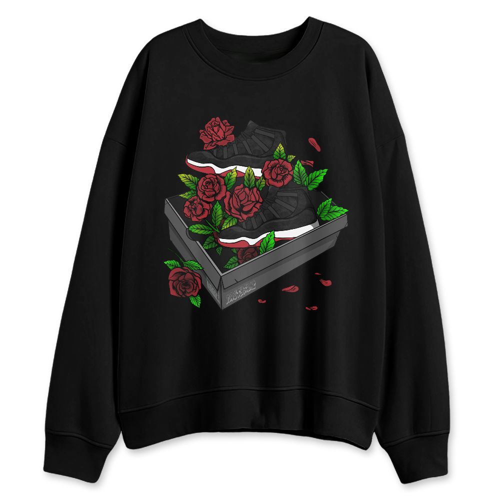 Bred-Velvet-11s-NastyJamz-Sweatshirt-Match-Sneaker-And-Rose