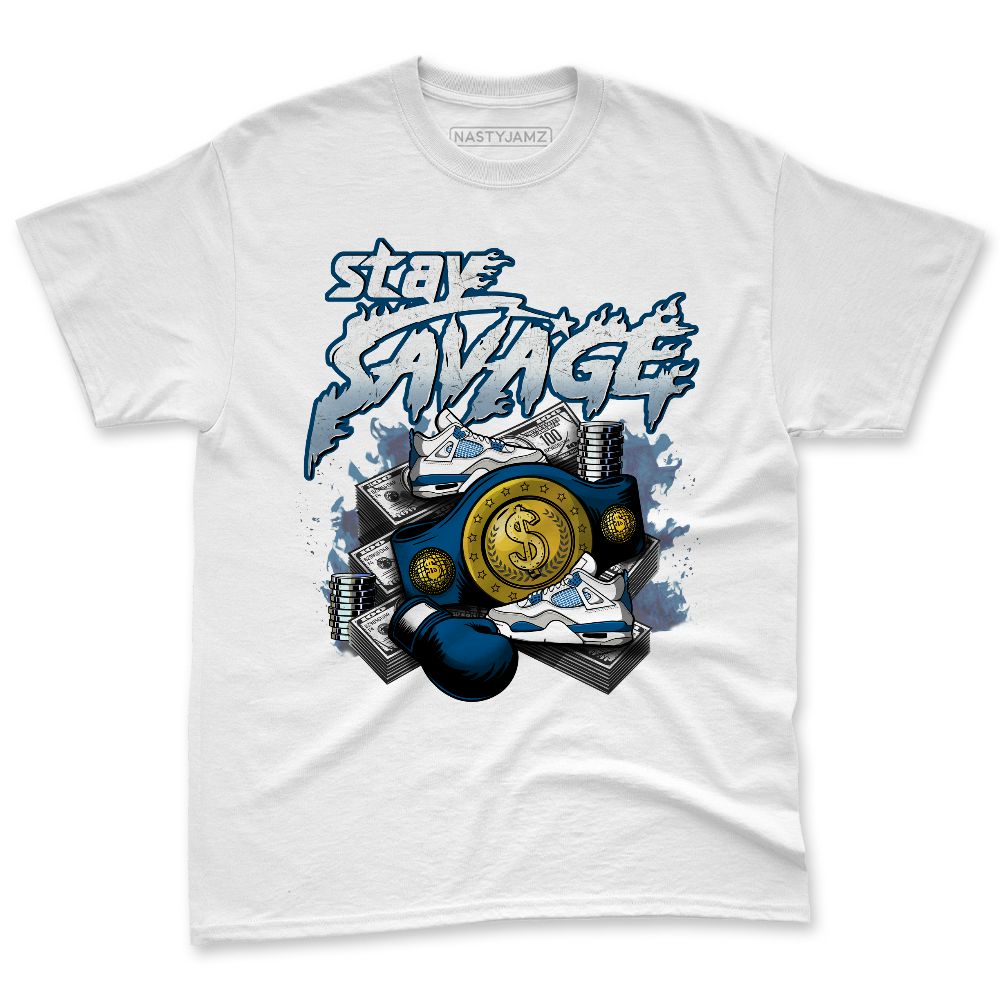 Industrial-Blue-4s-NastyJamz-Premium-T-Shirt-Match-Stay-Savage